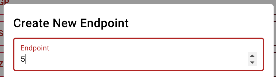 Change number of the endpoint