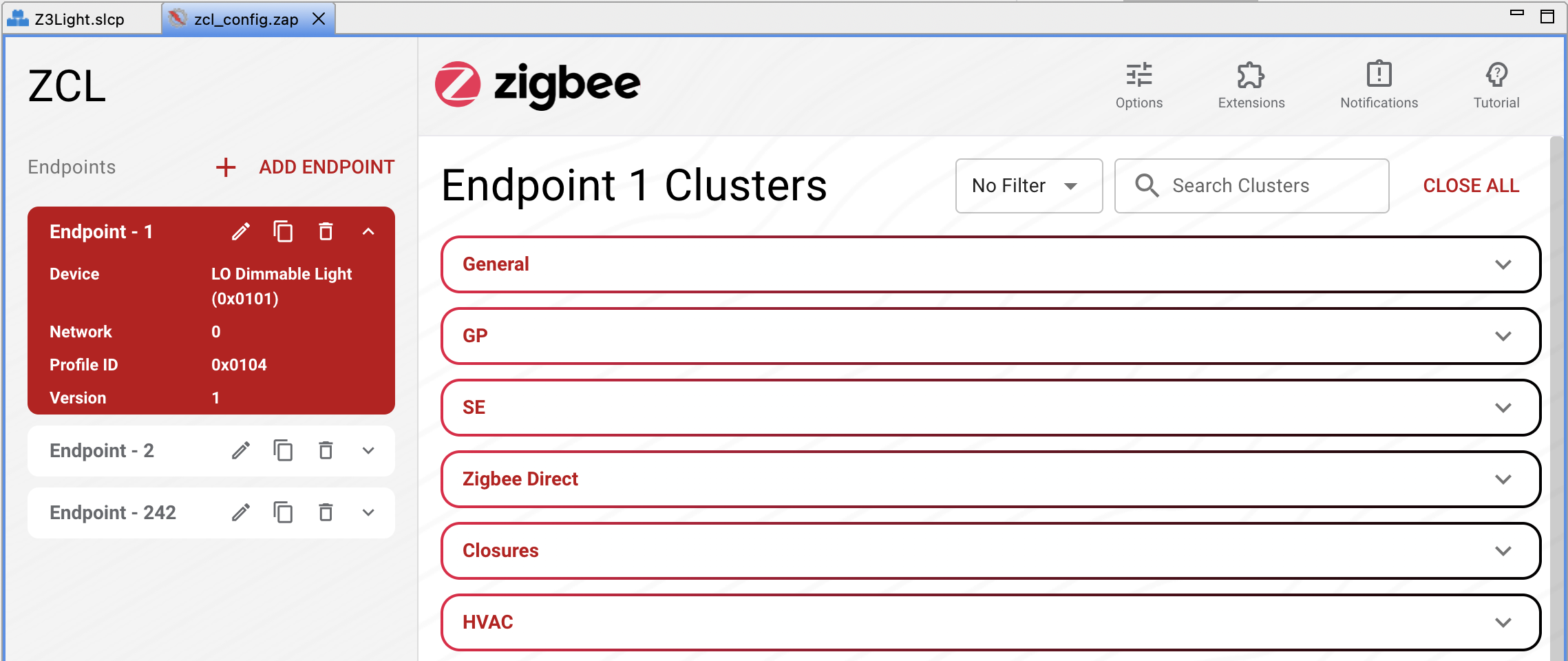 Main ZCL interface